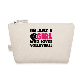 Volleyball Girls Volleyball Player Woman Ball - Organic Pouch - nature - Front