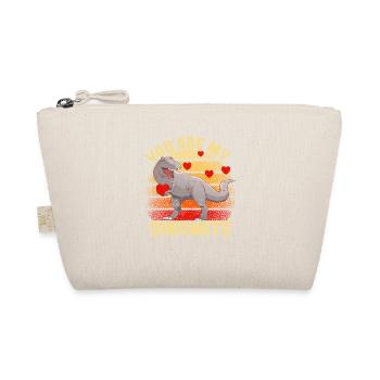 You are my Dinomite Valentine's Day Dinosaur - Organic Pouch - nature - Front