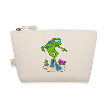 Frosch Taucher Schwimmbrille Tauchen - Bio-Täschchen - Natur - Vorne