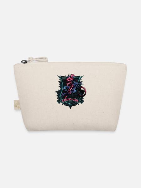 Downhill Mountain Bike Moto Cross Girls - Organic Pouch - nature - Front