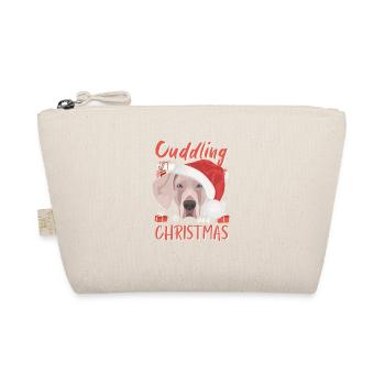 Weimaraner Frohe Weihnachten - Bio-Täschchen - Natur - Vorne