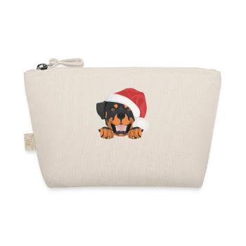 Rottweiler Merry Christmas - Organic Pouch - nature - Front