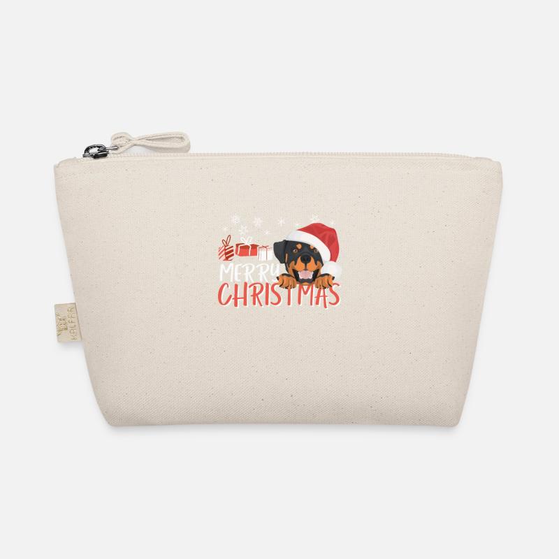 Rottweiler Merry Christmas Organic Pouch