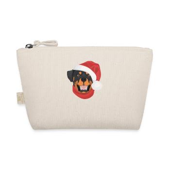 Rottweiler Merry Christmas - Organic Pouch - nature - Front