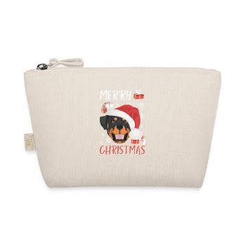 Rottweiler Merry Christmas - Organic Pouch - nature - Front
