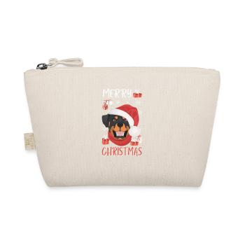 Rottweiler Merry Christmas - Organic Pouch - nature - Front
