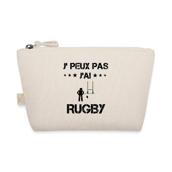 Je peux pas j'ai rugby sport cadeau humour - Trousse biologique - nature - Devant