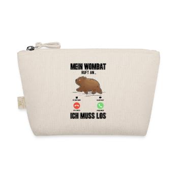 Mein Wombat ruft an Ich muss los - Bio-Täschchen - Natur - Vorne