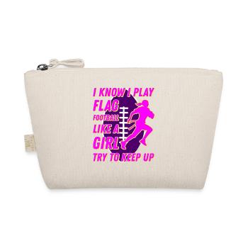 I know I play Flag Football like a Girl Mädchen - Bio-Täschchen - Natur - Vorne
