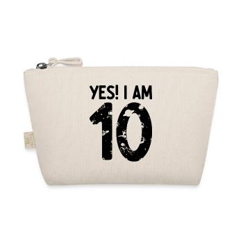 Yes! I Am 10 Years 10 Birthday Kids Space Astronau - Bio-Täschchen - Natur - Vorne