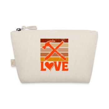 Carpenter Carving Woodworker Gift - Organic Pouch - nature - Front