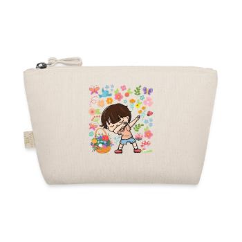 Dabbing Boy Hippie Blumenstrauß Korb Frühling - Bio-Täschchen - Natur - Vorne