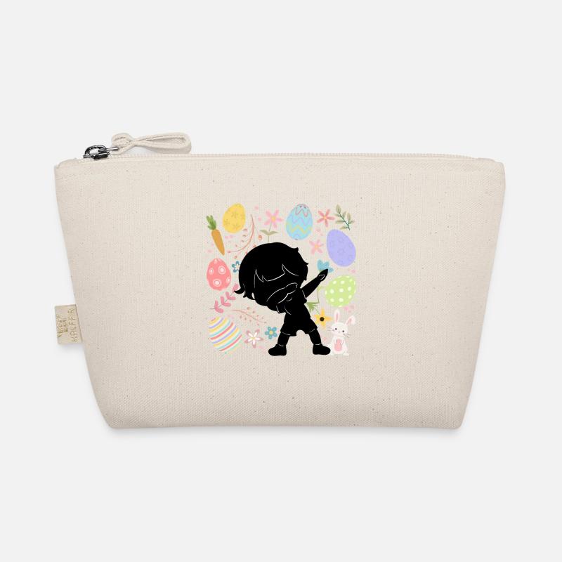 Silhouette Junge Bunte Eier Ostern Kostüm Urlaub Bio-Täschchen