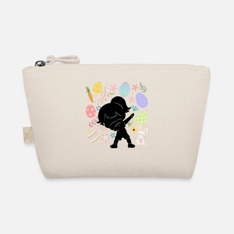 Silhouette Girl Colorful Eggs Easter Costume Organic Pouch