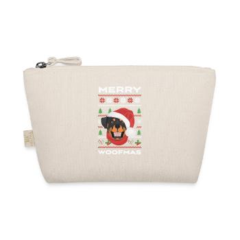Rottweiler Merry Christmas - Organic Pouch - nature - Front