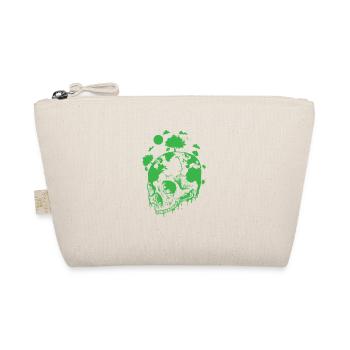 Green earth on a bone skull nature - Organic Pouch - nature - Front