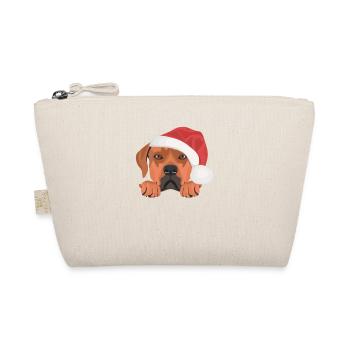 Rhodesian Ridgeback Frohe Weihnachten - Bio-Täschchen - Natur - Vorne