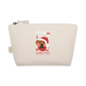 Rhodesian Ridgeback Frohe Weihnachten - Bio-Täschchen - Natur - Vorne
