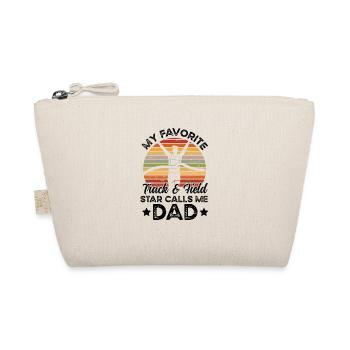 Running Athletics Calls Me Dad Runner - Organic Pouch - nature - Front