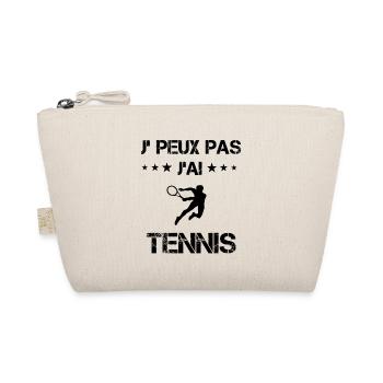 Je peux pas j'ai tennis sport cadeau humour - Trousse biologique - nature - Devant