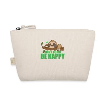 Don't Hurry Be Happy Faultier faul - Bio-Täschchen - Natur - Vorne