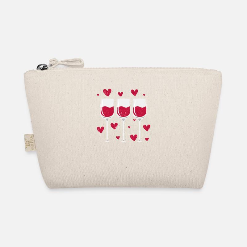 Trois verres de Wine Lovers Heartny Couples Trousse biologique
