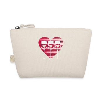 Trois verres de Wine Lovers Heartny Couples - Trousse biologique - nature - Devant