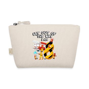 Fire engine firefighting I am 8 years old - Organic Pouch - nature - Front