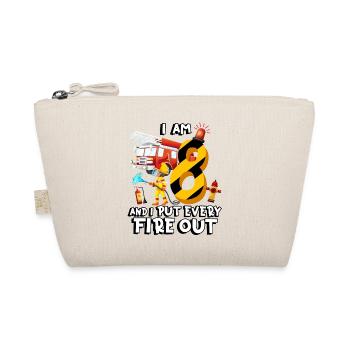 Fire engine firefighting I am 8 years old - Organic Pouch - nature - Front