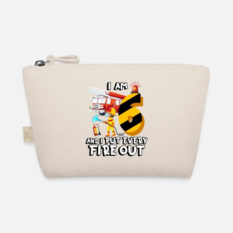 Fire Truck Fire Fighting I am 6 years old Organic Pouch