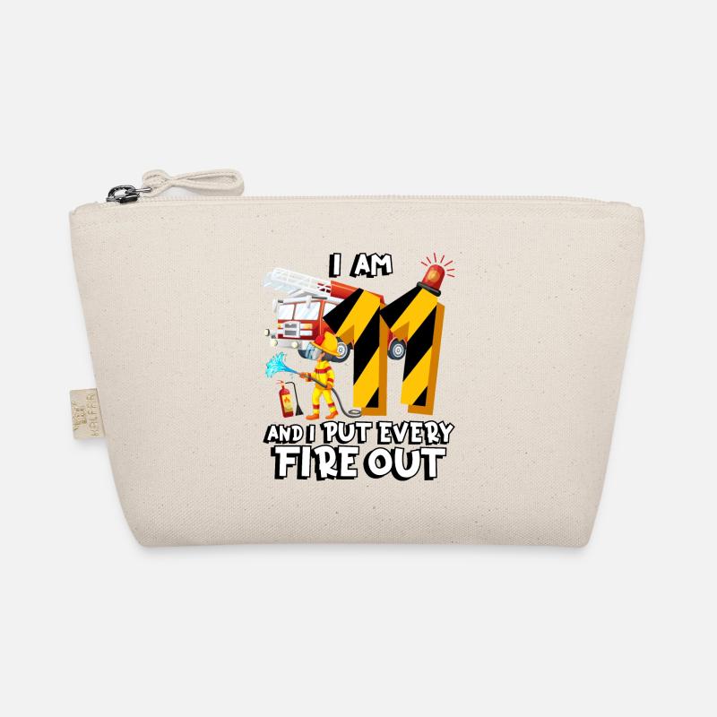 Fire engine Firefighting I am 11 years old Organic Pouch