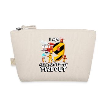 Fire engine firefighting I am 9 years old - Organic Pouch - nature - Front