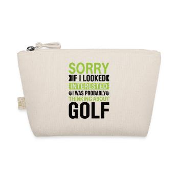 Golf Golfer Geschenk Hobby Verein Spruch - Bio-Täschchen - Natur - Vorne