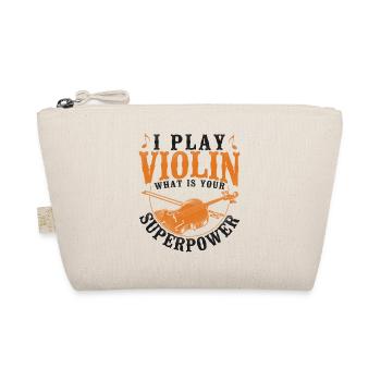 Violin Violinist Vintage I Play - Bio-Täschchen - Natur - Vorne