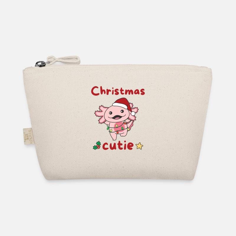 Axolotl Weihnachten Axolotls Christmas Cutie Bio-Täschchen