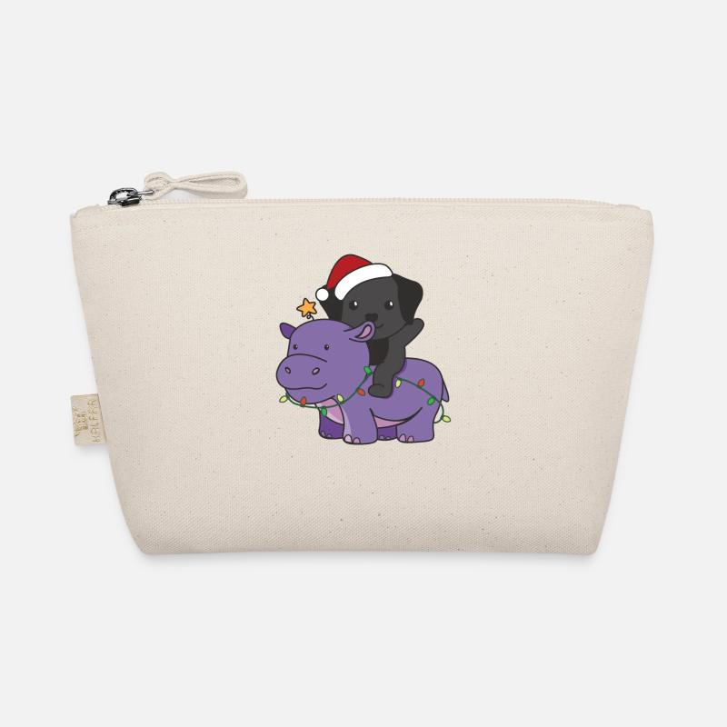 Noël Hippopotame Labrador Joyeux chiens de Noël Trousse biologique