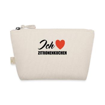 Ich liebe Zitronenkuchen - Bio-Täschchen - Natur - Vorne