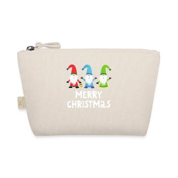 Merry Christmas Lustiges Weihnachtsshirt - Bio-Täschchen - Natur - Vorne
