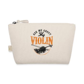 Violin Violinist Vintage Ask Me - Bio-Täschchen - Natur - Vorne