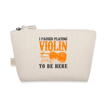 Violin Violinist Vintage I Paused - Bio-Täschchen - Natur - Vorne