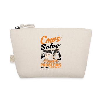 Cow Gift Farmer Cattle Breeder Cows - Organic Pouch - nature - Front
