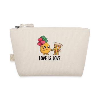 Funny Pineapple Pizza Kawaii Cute Hawaiian Pizza - Organic Pouch - nature - Front