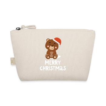 Merry Christmas Lustiges Weihnachtsshirt - Bio-Täschchen - Natur - Vorne