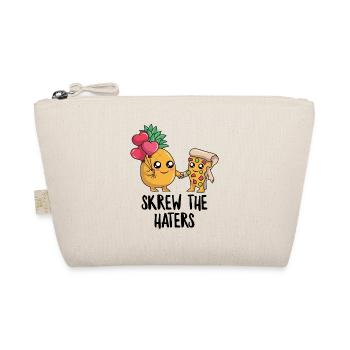 Cute Hawaiian Pizza Funny Pizza Kawaii Pineapple - Organic Pouch - nature - Front