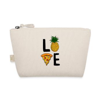 Funny Pineapple Pizza Lovers Cute Love Hawaiian - Organic Pouch - nature - Front
