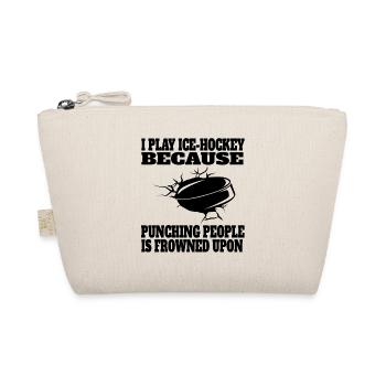 Eishockey Wintersport Eishockeyteam Geschenk - Bio-Täschchen - Natur - Vorne