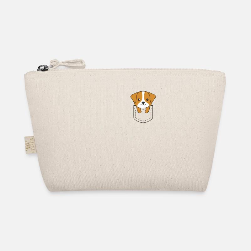 Jack Russell chiens mignons dans la poche de poitrine Trousse biologique