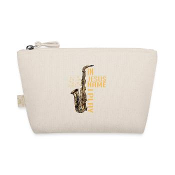 In Jesus Name I Play Saxophone Marching Band Saxop - Bio-Täschchen - Natur - Vorne