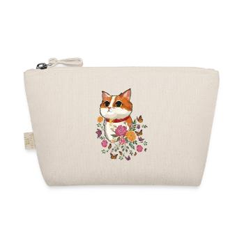 Chat, fleurs, papillons, amoureux des chats. - Trousse biologique - nature - Devant