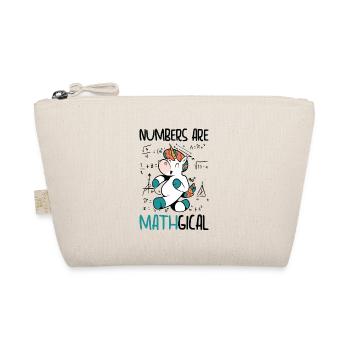 Math Number Lovers Mathematics Unicorn Teacher - Organic Pouch - nature - Front